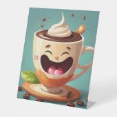 コーヒ熱狂するー – 台座標識 台座サイン (正面)