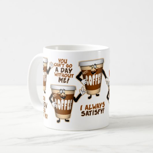 コーヒ笑わされるーマググ コーヒーマグカップ (正面左)