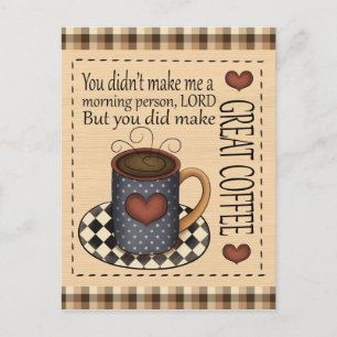 コーヒ素晴らしーおもしろい漫画はがき ポストカード