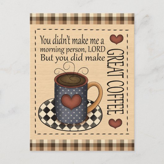 コーヒ素晴らしーおもしろい漫画はがき ポストカード (正面)