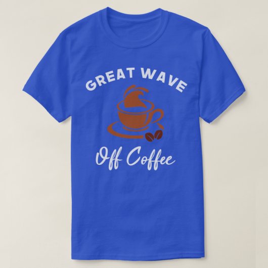 コーヒ素晴らしーLのコーヒかわいらしーギフトの波 Tシャツ (デザイン正面)
