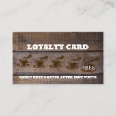 コーヒ素朴ーカップビジネスバープロフェッショナル ロイヤリティカード (正面)