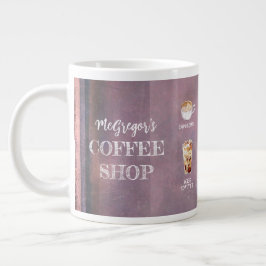 コーヒ素朴ーショップファミリーまたはビジネスパープル ジャンボコーヒーマグカップ