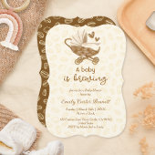 コーヒ素朴ー豆Aベビーが赤ちゃんシャワーを醸造している 招待状