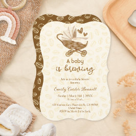 コーヒ素朴ー豆Aベビーが赤ちゃんシャワーを醸造している 招待状