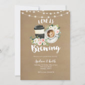コーヒ素朴ーKraft Love is Brewingブライダルシャワー 招待状 (正面)