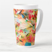 コーヒ芸術品を気取ったーカップ カフェラテマグ (右アングル)