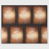 コーヒ芸術的ーカップ ラッピングペーパー (フラット)