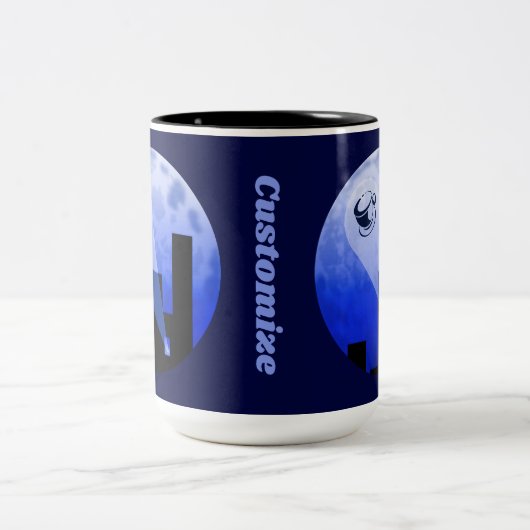 コーヒ表現ーユーモア配信 ツートーンマグカップ (中央)