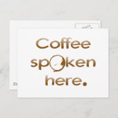 コーヒ話ーここ ポストカード (正面/裏面)