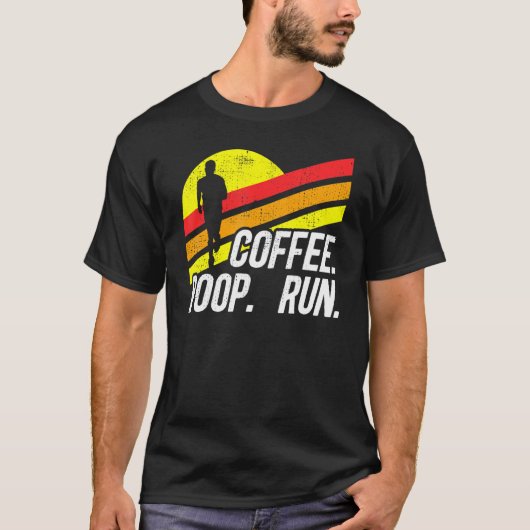 コーヒ走ーおもしろい走ウンチトレイルGraphic_8 Tシャツ (正面)