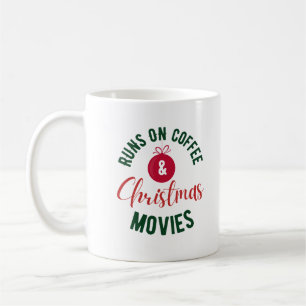 コーヒ走ーとクリスマス映画タイポグラフィ コーヒーマグカップ