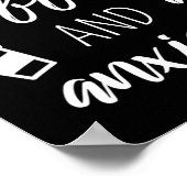 コーヒ走ーと不安 – メンタルヘアに関する引用文 ポスター (角)