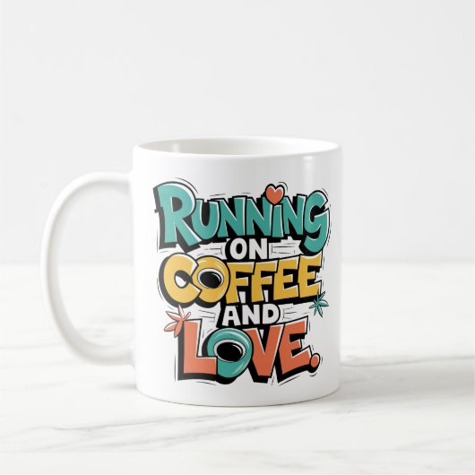 コーヒ走ーと愛に関する – Perfect Gift コーヒーマグカップ (左)