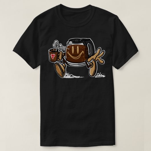 コーヒ走ー Tシャツ (デザイン正面)