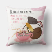 コーヒ間抜けーマググ |マグカップ枕の女の子 クッション (裏面)