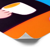 コーヒ風変わりー飲料 ポスター (角)