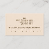 コーヒ魅力的&ラテアートコーヒーショップ&パンチ 名刺 (裏面)