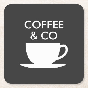 コーヒ&コカスタムー事業名 スクエアペーパーコースター