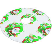 コービッドクリスマスサンタクロースのトナカイ ブラッシュドポリエステルツリースカート (アングル)