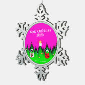 コービッドクリスマス2020マスクおもしろいクリスマスツリー スノーフレークピューターオーナメント (右)