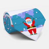 コービッドメリークリスマス顔マスクサンタクロース ネクタイ (ロール)