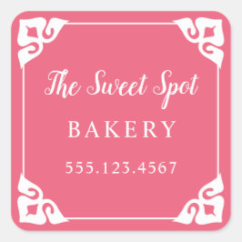 コーファンシーナーカスタムカラーのステッカーラベル スクエアシール