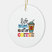 コーフィーの後にコーヒーアートの生活が始まる セラミックオーナメント (左)