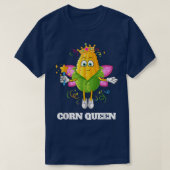 コーブに翼とスティックトウモロコシを持つコーンのクイーンフェアリー Tシャツ (デザイン正面)