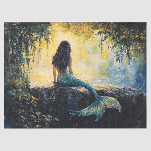 コーブのデコペ絵を描ージの人魚 薄葉紙 (正面)