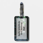 コーブルストーン通りビーコンヒルボストン抽象芸術 ラゲッジタグ (裏面縦)