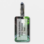 コーブルストーン通りビーコンヒルボストン抽象芸術 ラゲッジタグ (裏面縦)