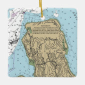 コーブ・ネック・ニューヨー航海のク・チャート・クリスマス セラミックオーナメント (正面)