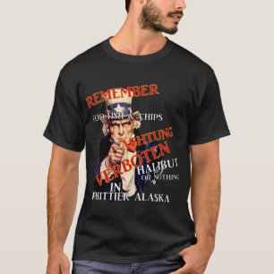 コーホー・チヌーク・アラスカ土産 旅行 休暇 魚 Tシャツ