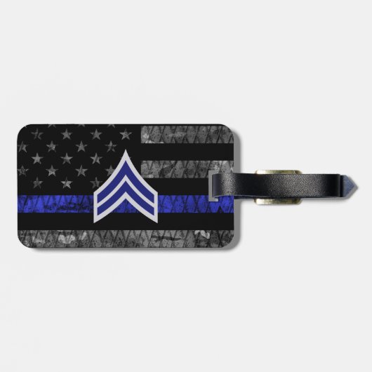 コーポラストライプル細青線フ動揺してラグ ラゲッジタグ (裏面横)