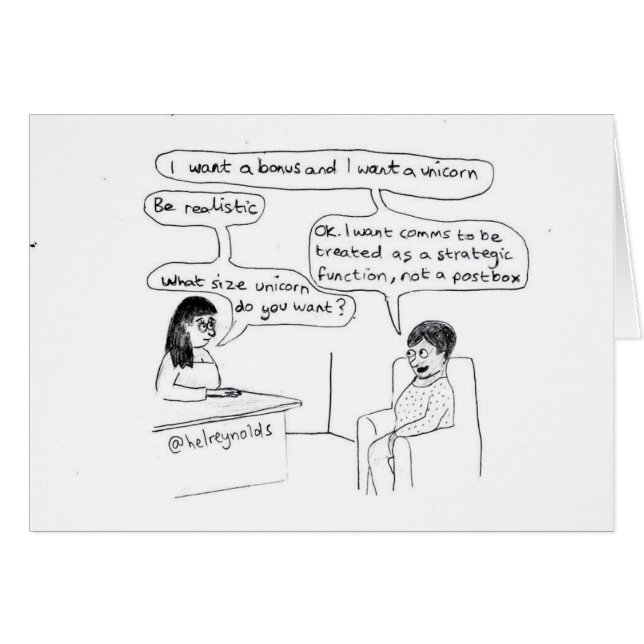 コーポレートコミュニケーションのユニコーンカード (正面横)