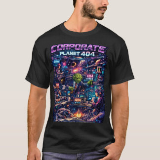 コーポレートプラネット404 レトロフューチャーな宇宙オフィス Tシャツ