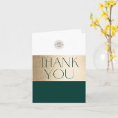 コーポレートロゴ ありがとう ビジネス グリーン ゴールド カード (黄色い花)