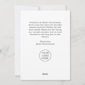 コーポレート タイプライター | 画像とロゴ シーズンカード (裏面)