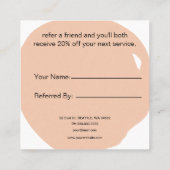 コーミニマルルモダンサロンとスパ 紹介カード (裏面)