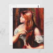 コーミングガールバイピエールルノアール ポストカード (正面/裏面)