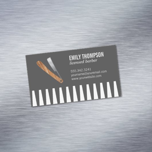 コームとカミソリ マグネット名刺 (インサイチュ)