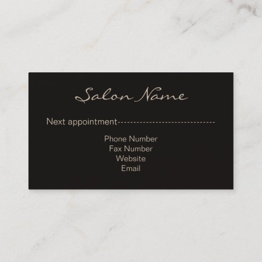 コームとカールのダマスクID319 予約カード (裏面)