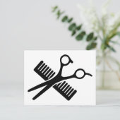 コームとハサミ ポストカード (スタンド正面)