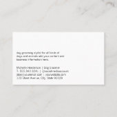 コーム犬のグルーミングロゴ | 動物気に 名刺 (裏面)