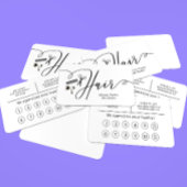 コーム美容師ヘアドレッサーフラットロイヤリティカード ロイヤリティカード