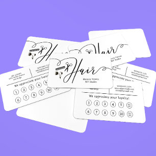 コーム美容師ヘアドレッサーフラットロイヤリティカード ロイヤリティカード
