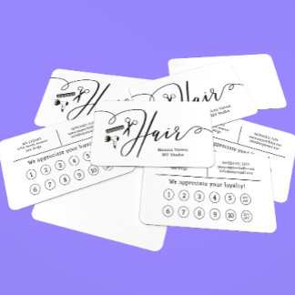 コーム美容師ヘアドレッサーフラットロイヤリティカード ロイヤリティカード