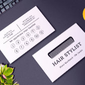 コーム美容師ヘアドレッサーフラットロイヤリティカード ロイヤリティカード