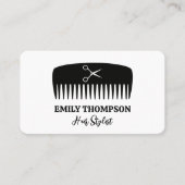 コーム |シザーズロゴ |美容師 名刺 (正面)